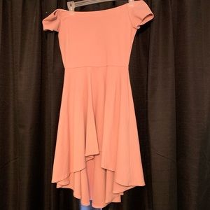 Blush high low dress